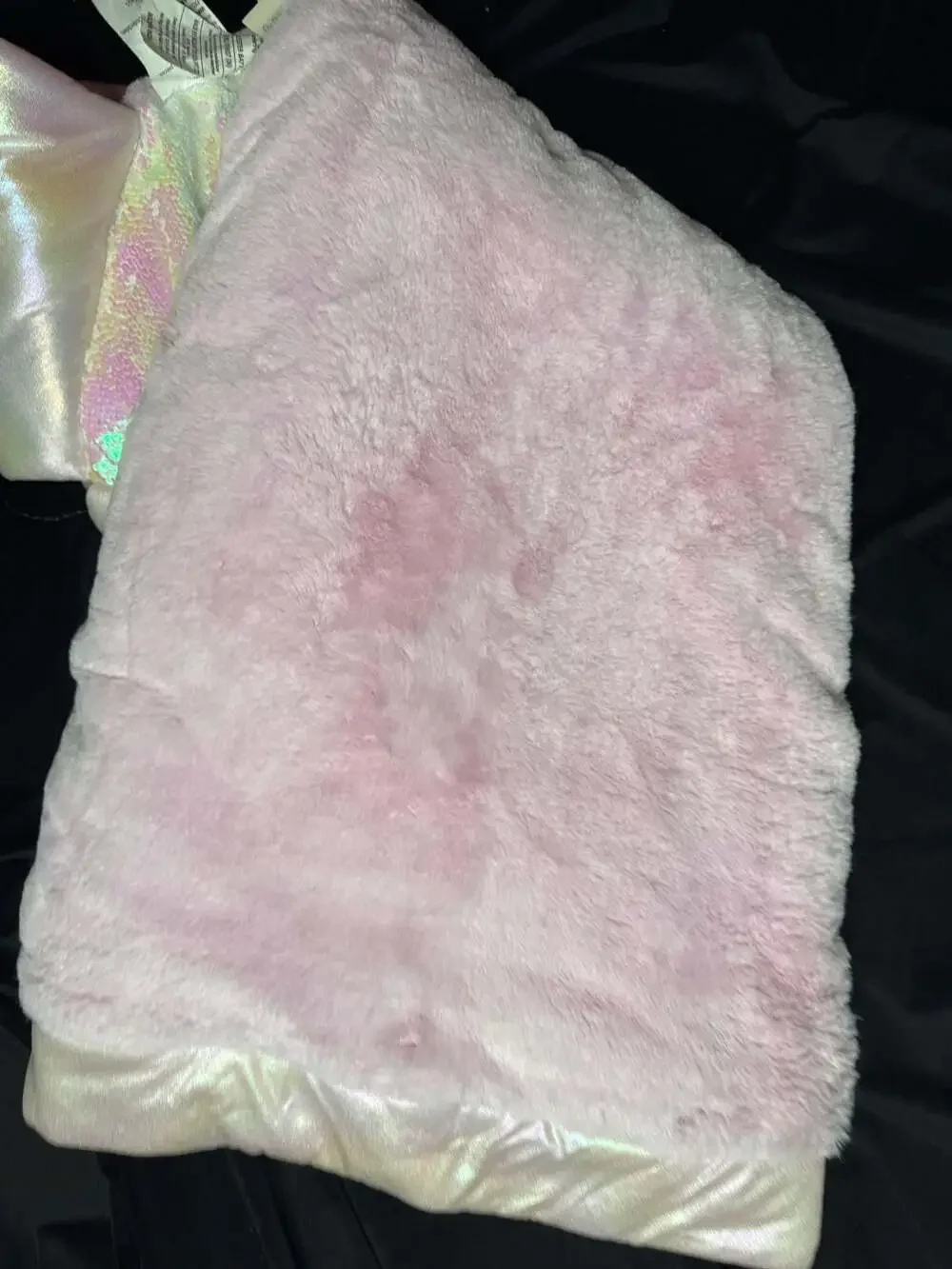 Iridescent Pastel Sequin Mermaid Tail Snuggle Blanket